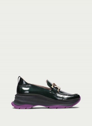 Loafersy Damskie Hispanitas Alaska Zielone | BQZ9229UN