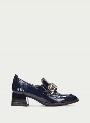 Loafersy Damskie Hispanitas Charlize Granatowe Niebieskie | HGZ4668AV