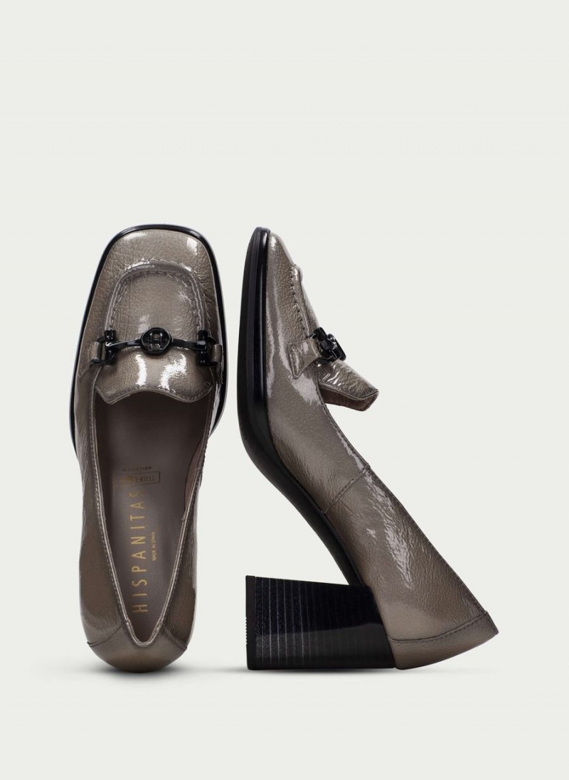 Loafersy Damskie Hispanitas Monaco Szare Brązowe | SNM8252SJ