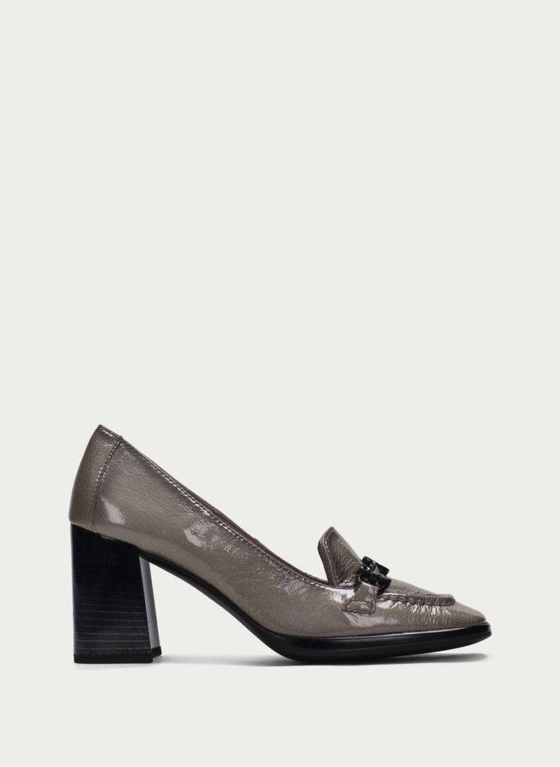 Loafersy Damskie Hispanitas Monaco Szare Brązowe | SNM8252SJ